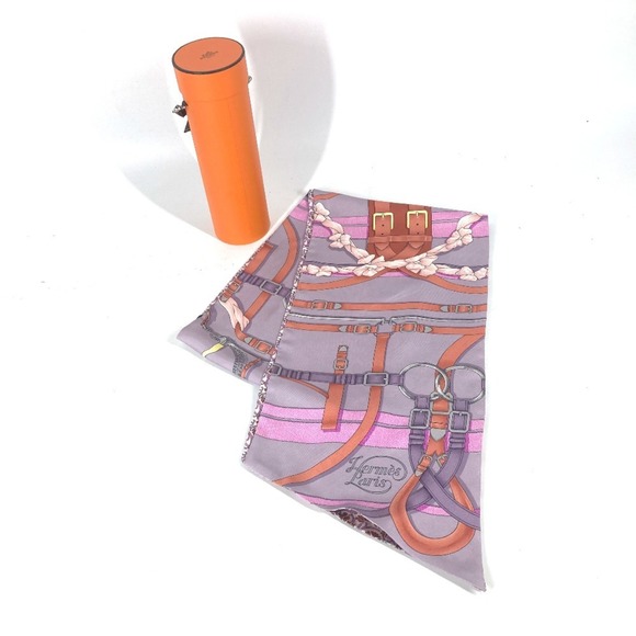 HERMES Maxi Twilly Scarf Silk Multicolor Accessory - Picture 3 of 11